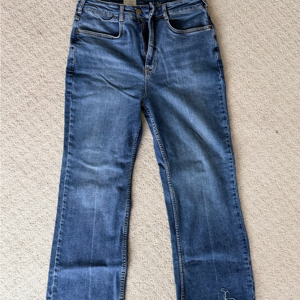 Pilcro Women's Blue Ankle Jeans